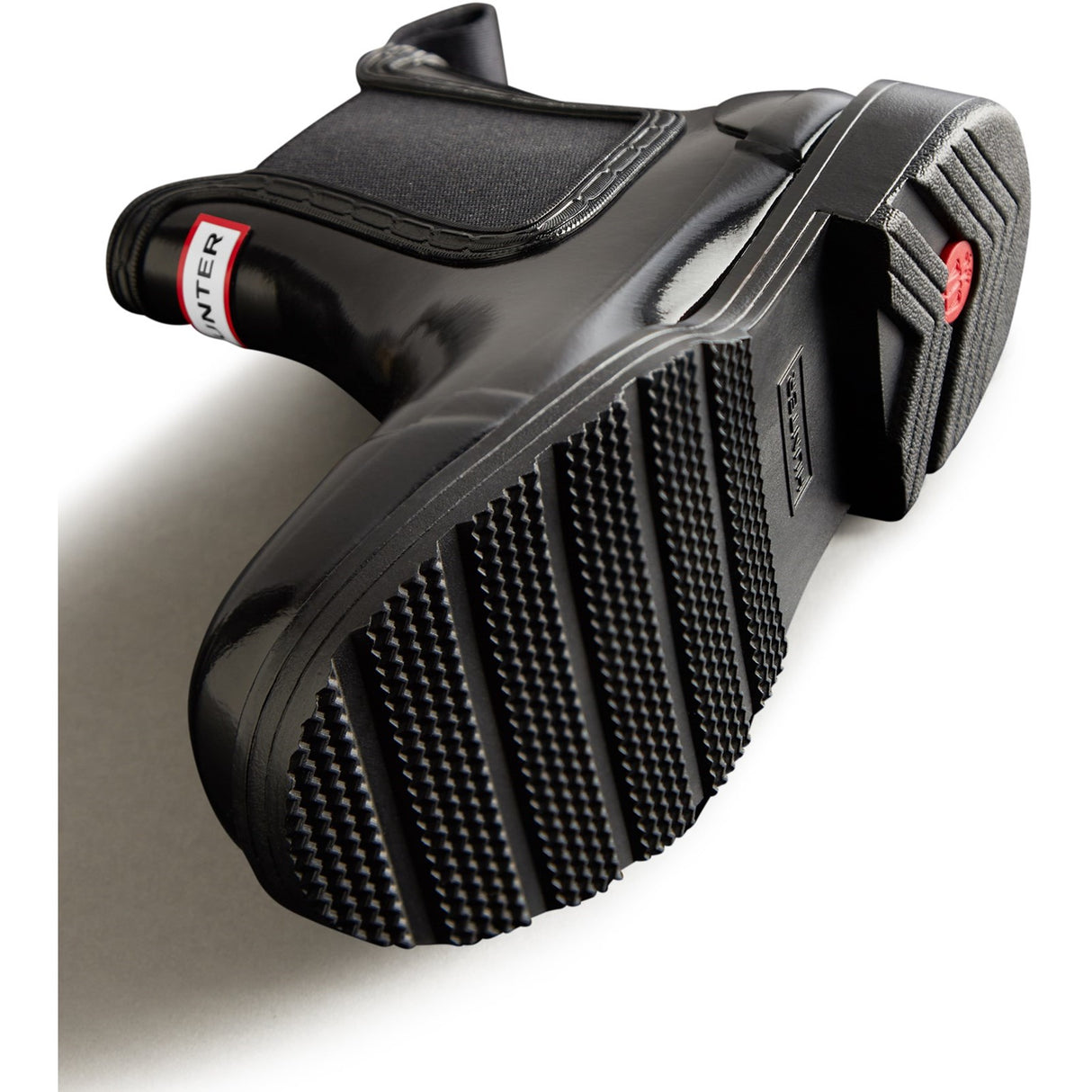 Hunter Women Commando Gloss Chelsea Boots