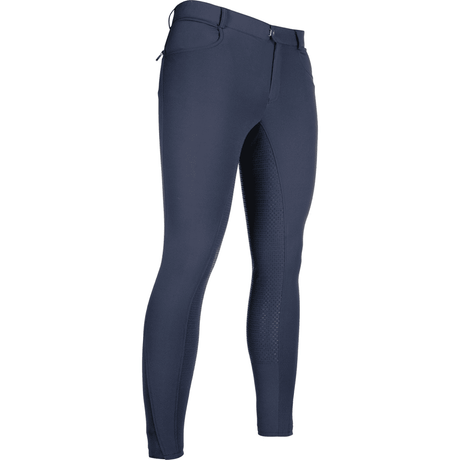 HKM Sportive Silicone Full Seat Men's Riding Breeches #colour_deep-blue