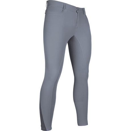 HKM Sportive Silicone Full Seat Men's Riding Breeches #colour_grey