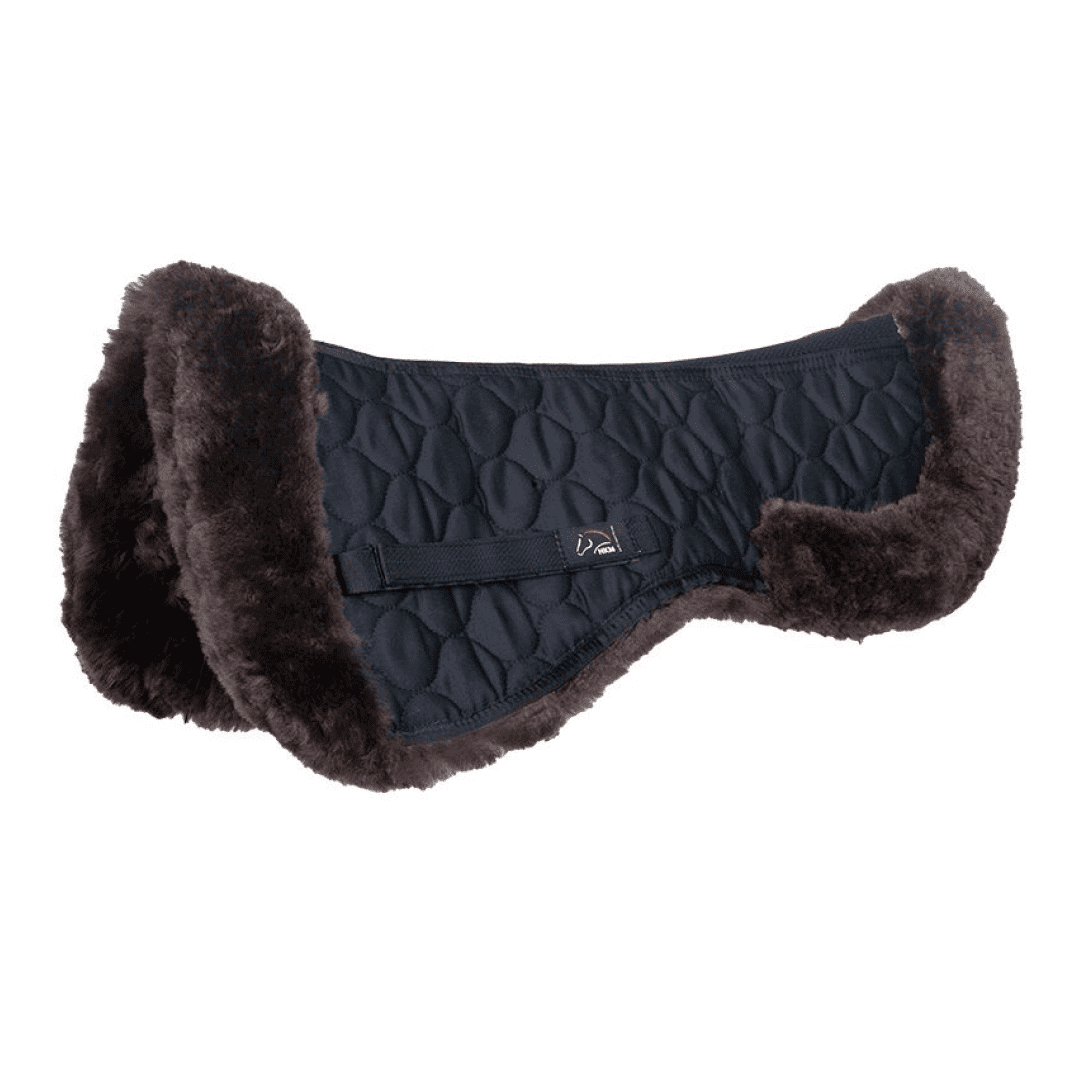 HKM Style Lambswool Saddle Pad #colour_dark-brown