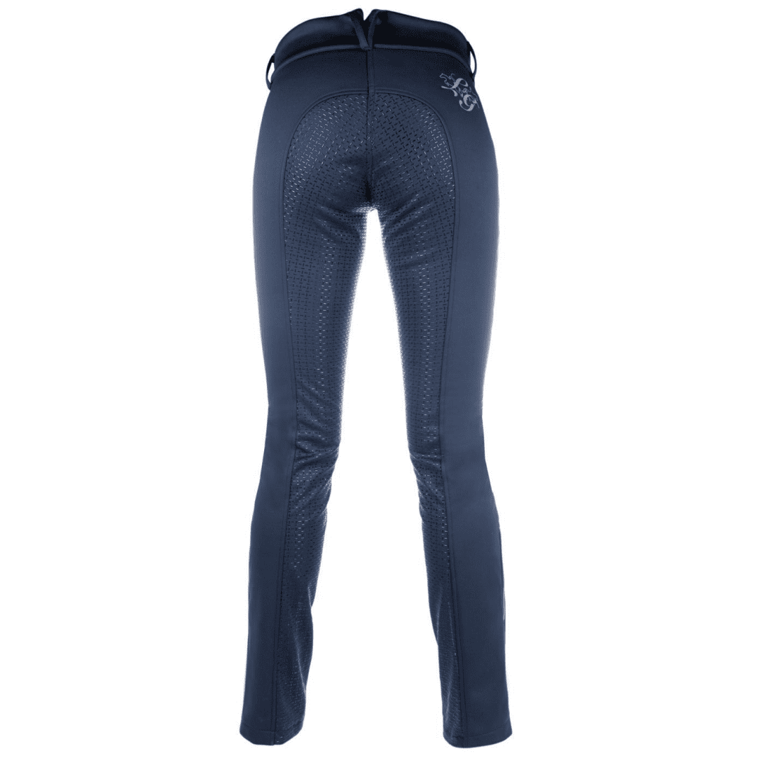 HKM Moena Softshell Plain Jodhpur Riding Breeches #colour_deep-blue