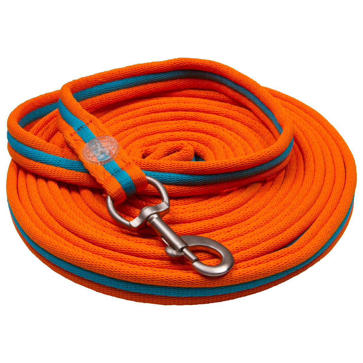 Imperial Riding Soft Nylon Lunging Line #colour_neon-orange