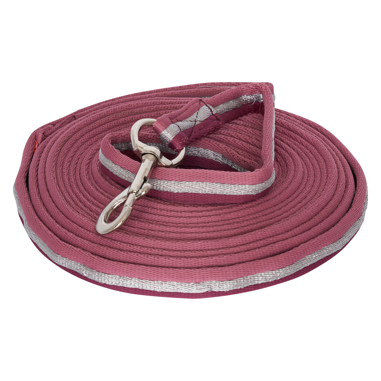 Imperial Riding Soft Nylon Lunging Line #colour_rose-bordeaux-silver