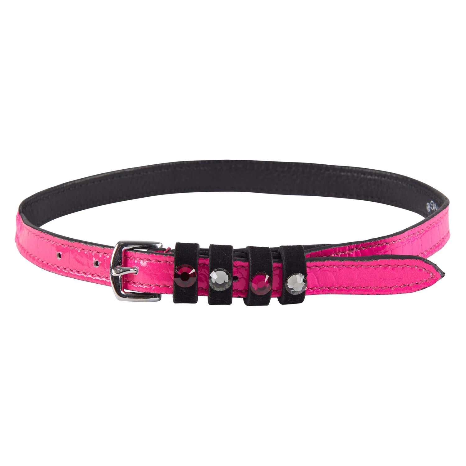 Imperial Riding Leather Pardouz Spur Straps #colour_pink-croco