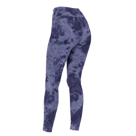 Shires Aubrion Ladies Non-Stop Riding Tights #colour_navy-tie-dye