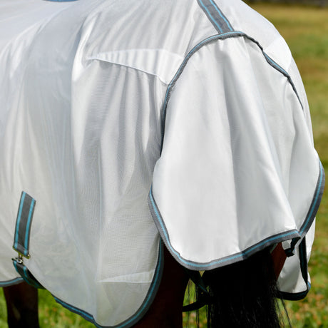 WeatherBeeta ComFiTec Essential Mesh II Combo Neck Fly Rug #colour_whirte-grey-bright-blue