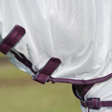 WeatherBeeta ComFiTec Essential Mesh II Combo Neck Fly Rug #colour_white-maroon-grey