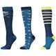 Dublin 3 Pack Socks Adults #colour_navy-tulips