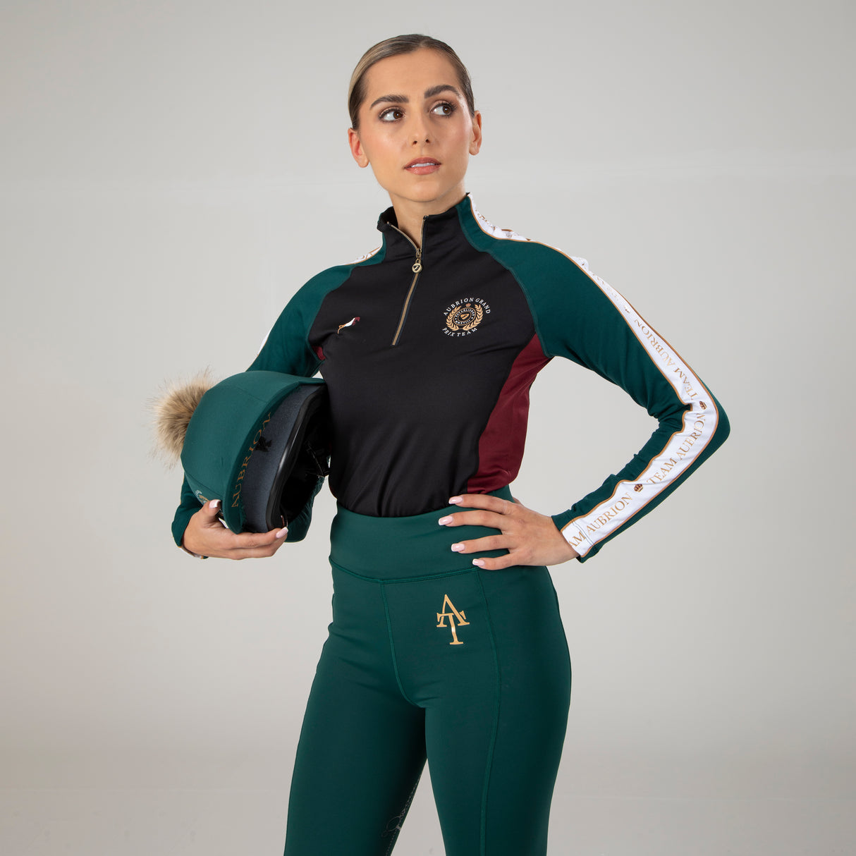 Shires Aubrion Ladies Team Winter Baselayer #colour_green