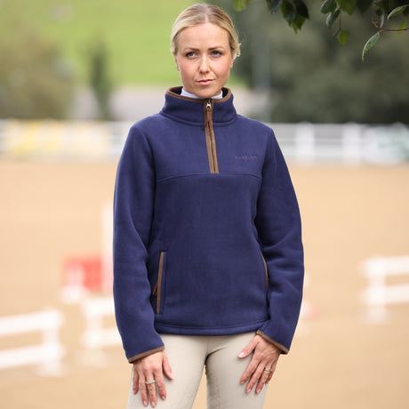 Shires Aubrion Core Ladies Half Zip Fleece #colour_navy