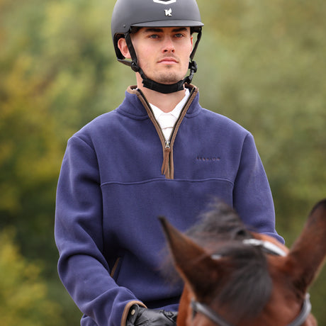 Shires Aubrion Core Men's Half Zip Fleece #colour_navy