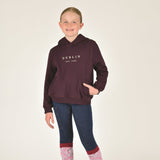 Dublin Kids Lilah Lurex Logo Hoodie #colour_plum-perfect-rose-gold