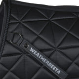 Weatherbeeta Satin Luxe Air-Tec Euro Jump Shaped Saddle Pad #colour_black