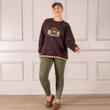 Shires Aubrion Ladies Team Sweatshirt #colour_umber