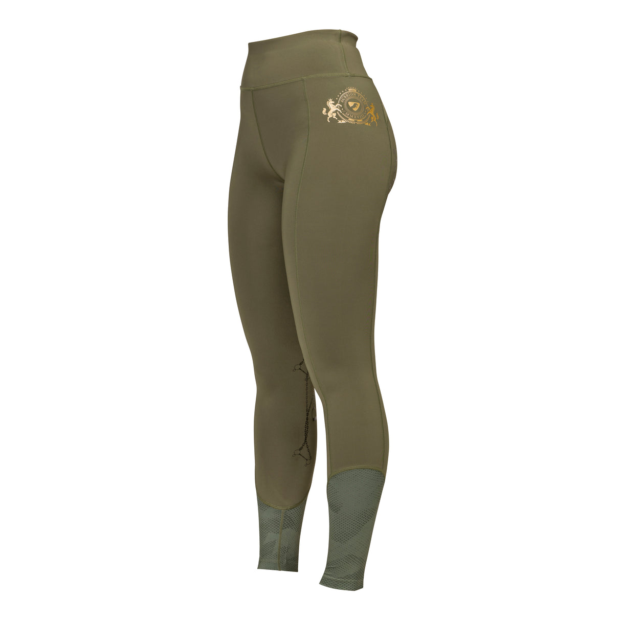 Shires Aubrion Ladies Team Riding Tights #colour_moss