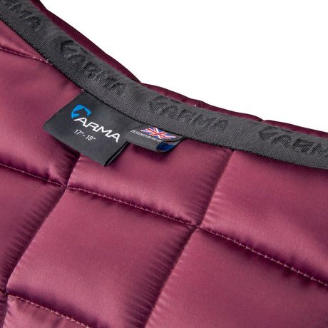 Shires ARMA Eltar Satin Jump Saddlecloth #colour_black-cherry