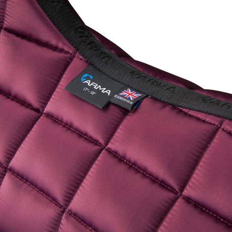 Shires ARMA Eltar Satin Dressage Saddlecloth #colour_black-cherry