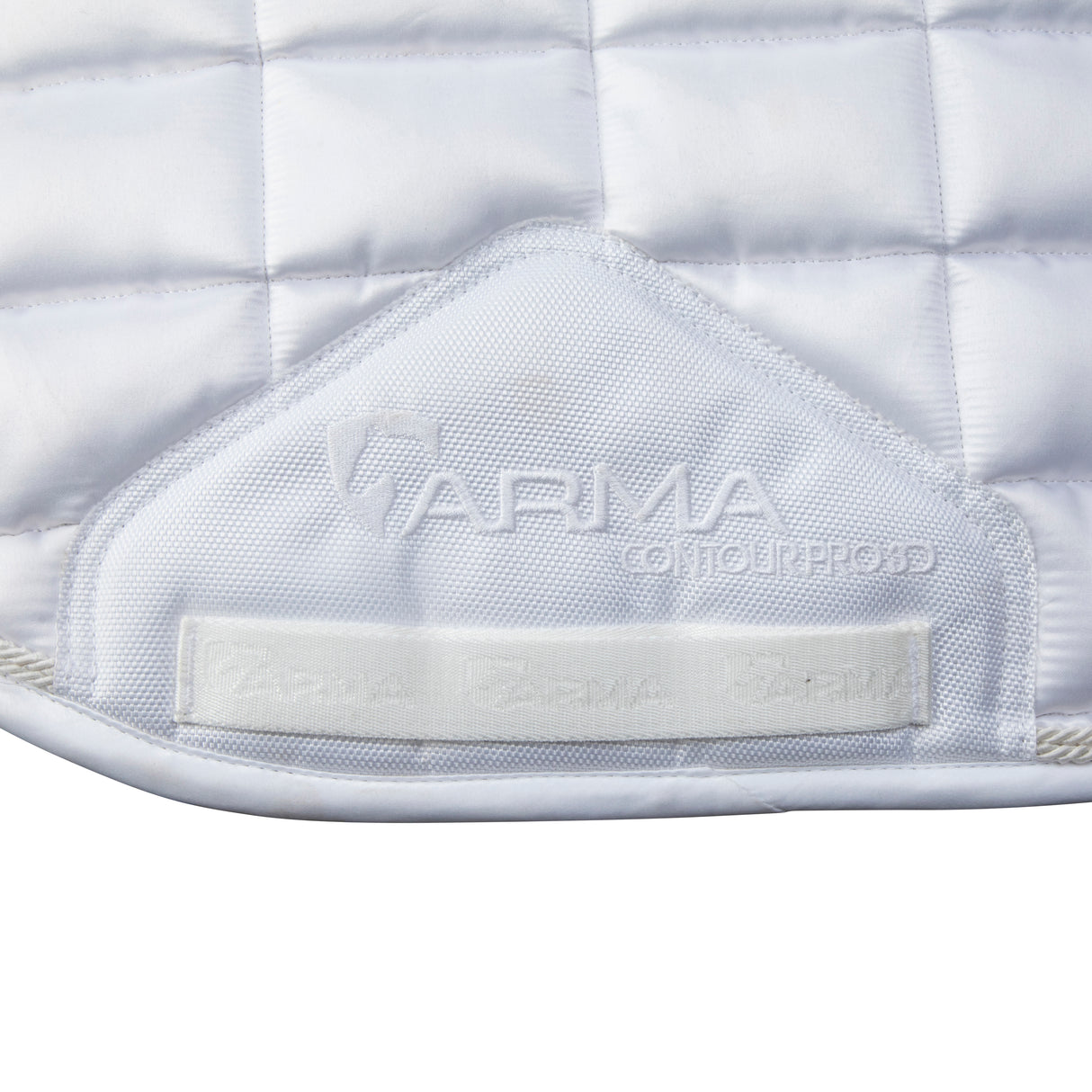 Shires ARMA Eltar Satin Dressage Saddlecloth #colour_white