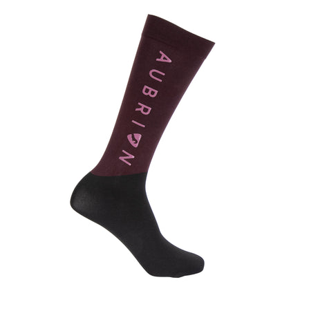 Shires Aubrion Eltar Socks #colour_black-cherry