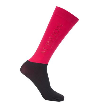 Shires Aubrion Equestrian Socks -Young Rider #colour_dewberry