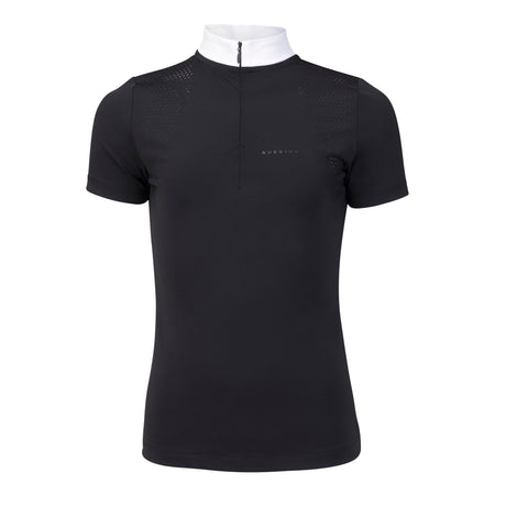 Shires Aubrion Optima QX Show Shirt - Young Rider #colour_black