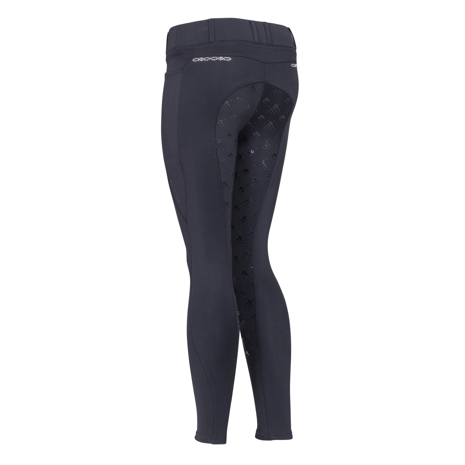 Shires Aubrion Optima LX Riding Tights - Young Rider #colour_black