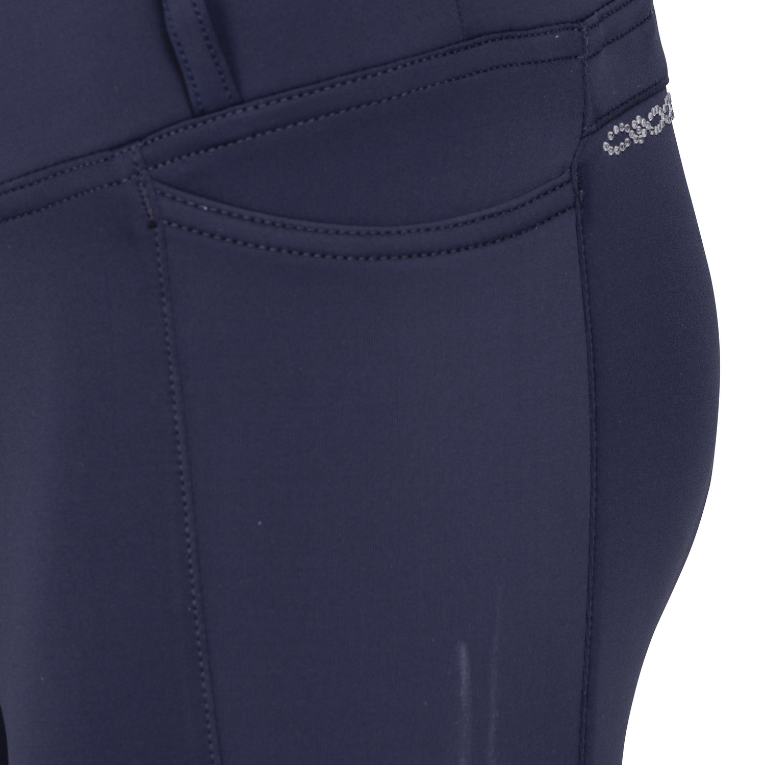 Shires Aubrion Optima LX Riding Tights - Young Rider #colour_navy