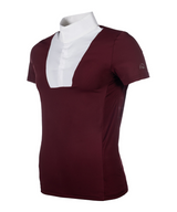 HKM Women's Short Sleeve Competition Shirt -Virginia- #colour_bordeaux