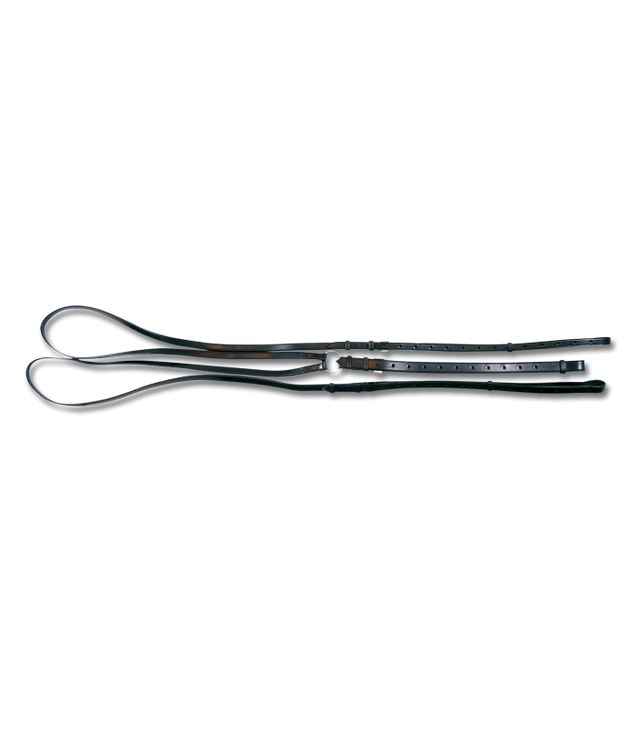 Waldhausen X-Line Leather Lunge-Draw-Reins #colour_black