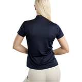 Montar MoBriella Short Sleeved Training Shirt with Gun Metal Crystals #colour_navy