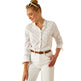 Ariat Women's Clarion Long Sleeve Blouse #colour_white-eyelet