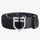 Equestro Leather Elastic Belt With Logoed Buckle #colour_black-silver