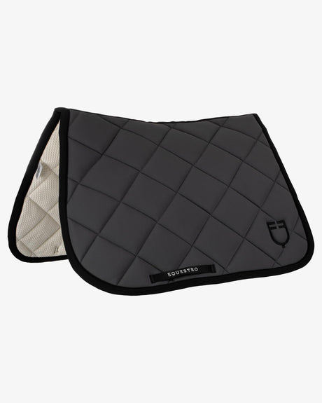 Jumping saddle pad with embroidered logo black line edition - VAPOR BLUE 75JM