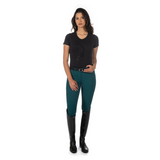 HKM Women's Silicone Full Seat Breeches -Livigno- #colour_deep-green