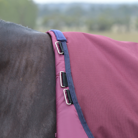 Weatherbeeta Comfitec Essential 220G Turnout #colour_burgundy-navy