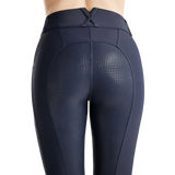 Montar MoZida Refined Gun Metal Crystals Full Grip Breeches #colour_navy