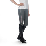 HKM Ladies Silicone Full Seat Riding Tights -Juna- #colour_grey-green