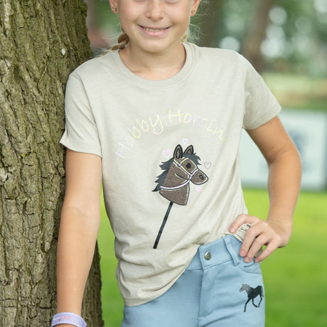 HKM Children's T-shirt -Hobby Horsing Rainbow- #colour_beige