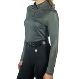 HKM Ladies Functional Shirt -Summer Milano II- #colour_grey-green