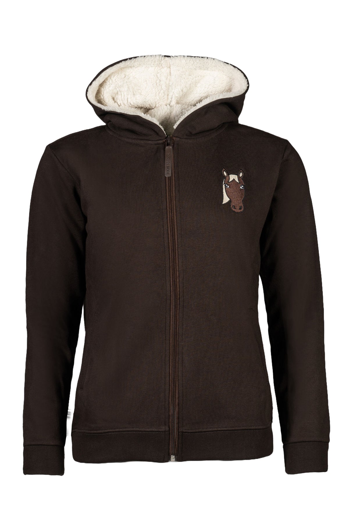 HKM Children's Sweat Jacket -Mia- #colour_dark-brown