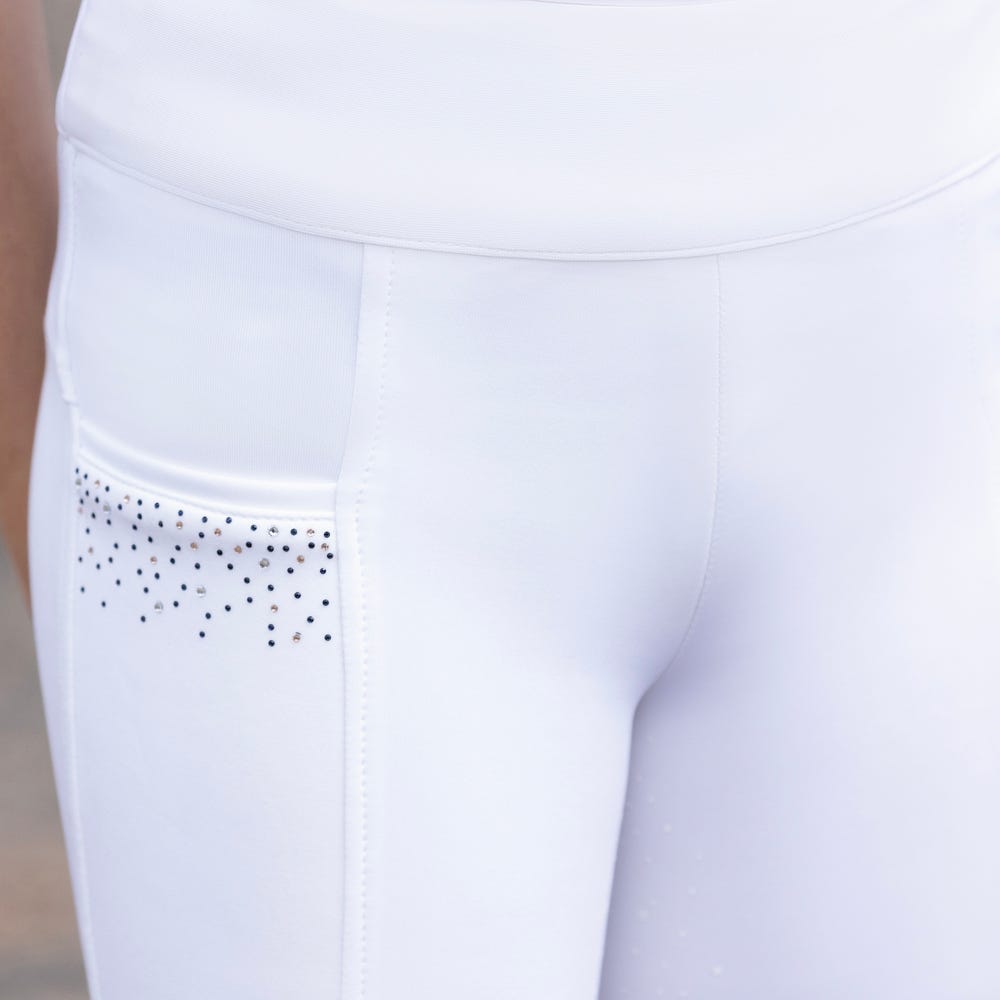 Hy Equestrian Roka Regal Riding Tights #colour_white