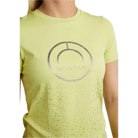 Montar MoSille with Gun Metal Logo T-Shirt #colour_creamy-lime