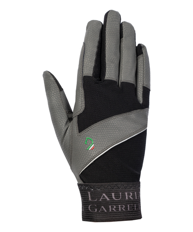 HKM Riding Gloves -Livigno- #colour_black-grey