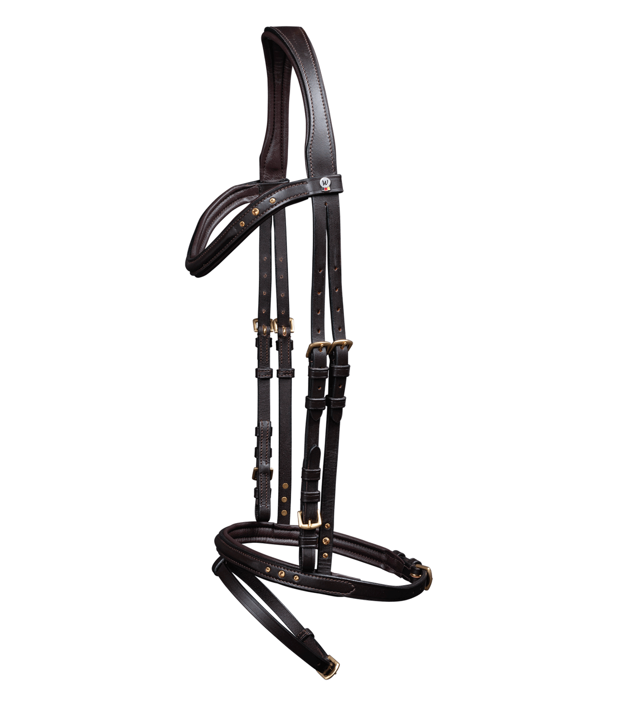 Waldhausen Icelandic Ice Stone Bridle #colour_brown-gold