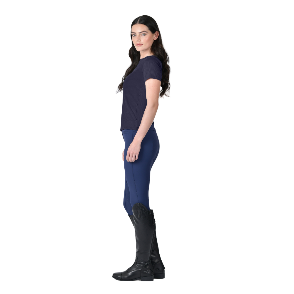 Weatherbeeta Ladies Relaxed UV Short Sleeve Tee #colour_navy