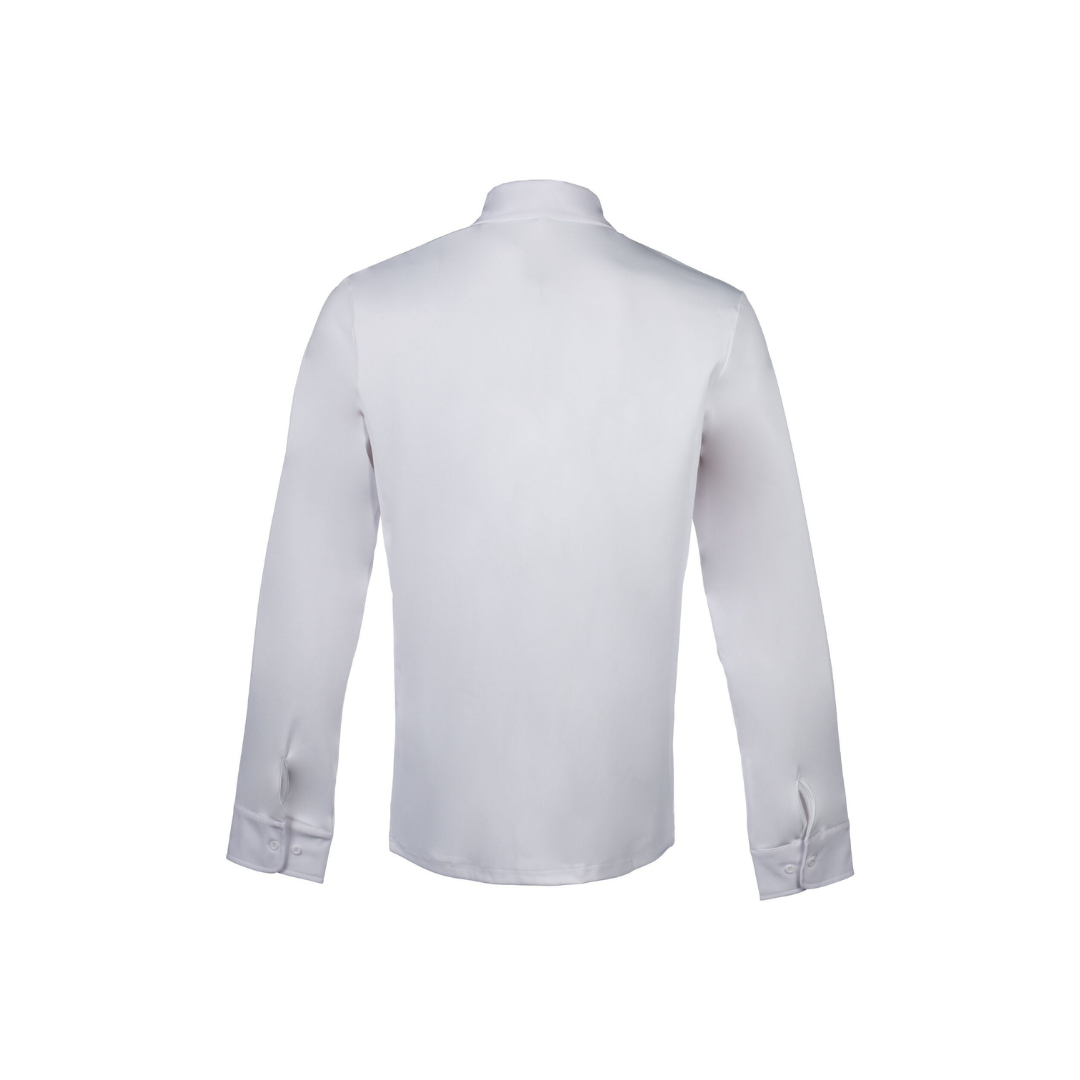 HKM Men's Long Sleeve Competition Shirt -Davie- #colour_white