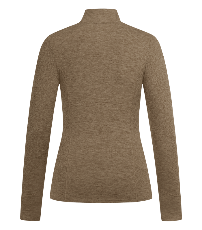 ELT Ladies Milano Functional-Zip Shirt #colour_cappuccino-melange