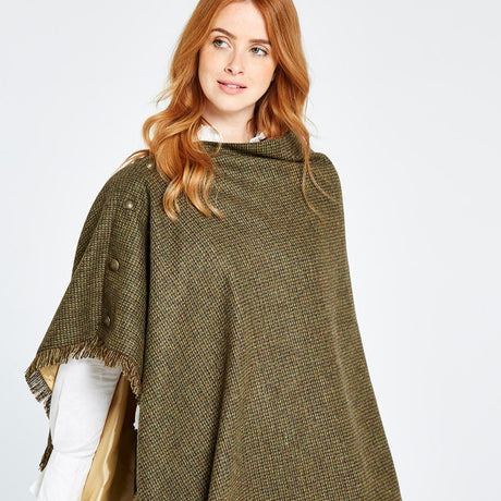 Dubarry Womens Hazelwood Tweed Poncho #colour_heath