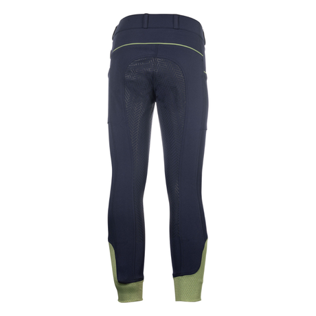 HKM Children's Silicone Full Seat Riding Breeches -Claire- #colour_deep-blue