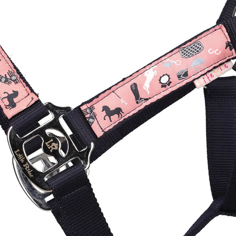 Pony Passion Head Collar & Lead Rope Set by Little Rider #colour_navy-blush